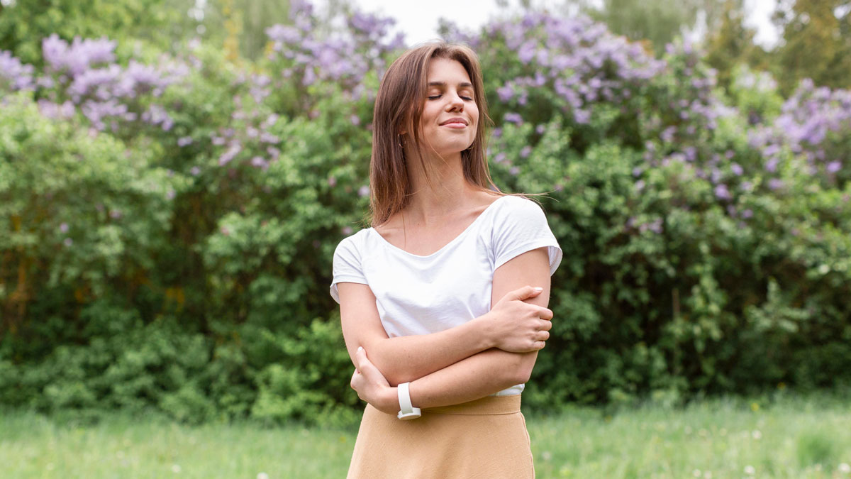 woman with self-acceptance